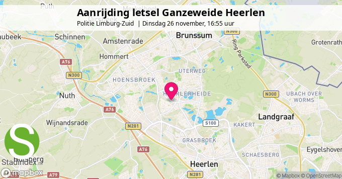 Aanrijding letsel Ganzeweide Heerlen