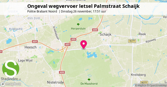 Ongeval wegvervoer letsel Palmstraat Schaijk