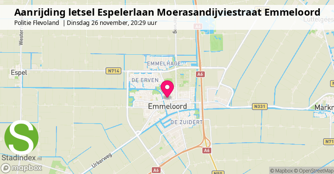 Aanrijding letsel Espelerlaan Moerasandijviestraat Emmeloord