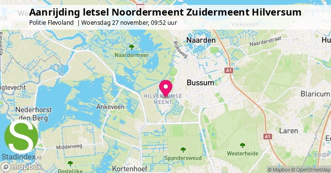 Aanrijding letsel Noordermeent Zuidermeent Hilversum