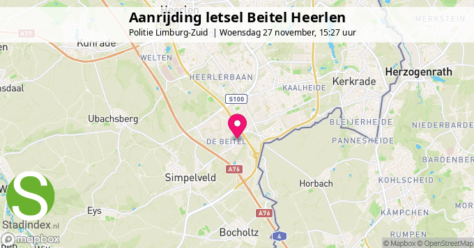 Aanrijding letsel Beitel Heerlen