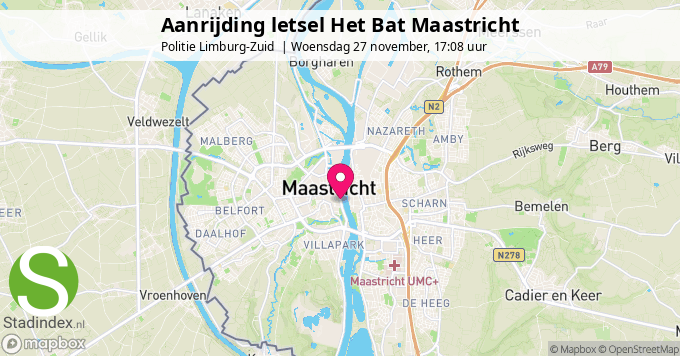 Aanrijding letsel Het Bat Maastricht