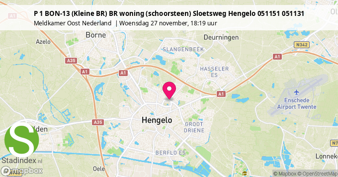 P 1 BON-13 (Kleine BR) BR woning (schoorsteen) Sloetsweg Hengelo 051151 051131