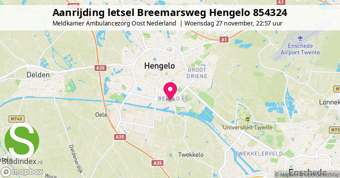 Aanrijding letsel Breemarsweg Hengelo 854324