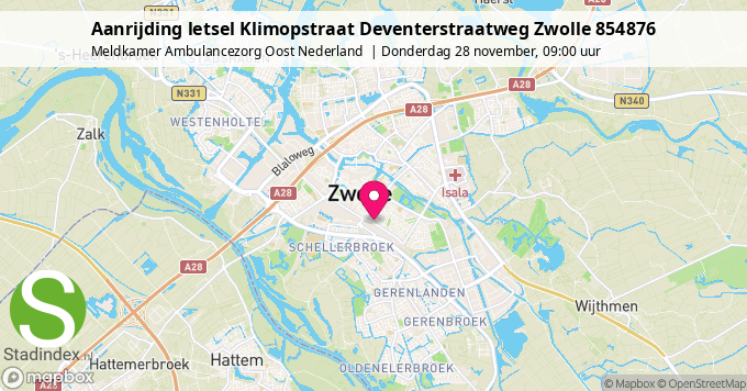 Aanrijding letsel Klimopstraat Deventerstraatweg Zwolle 854876