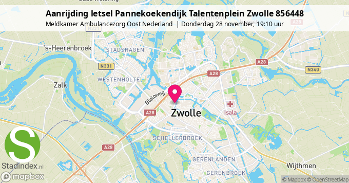 Aanrijding letsel Pannekoekendijk Talentenplein Zwolle 856448