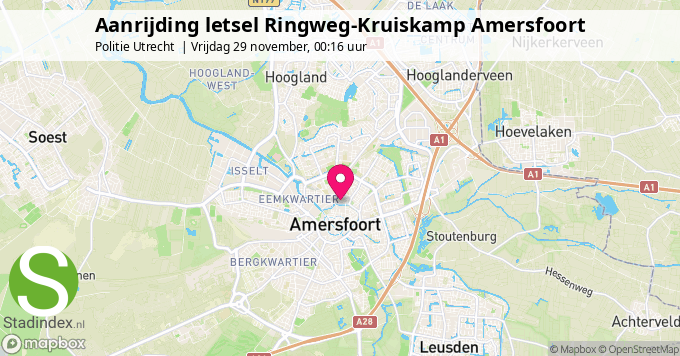 Aanrijding letsel Ringweg-Kruiskamp Amersfoort