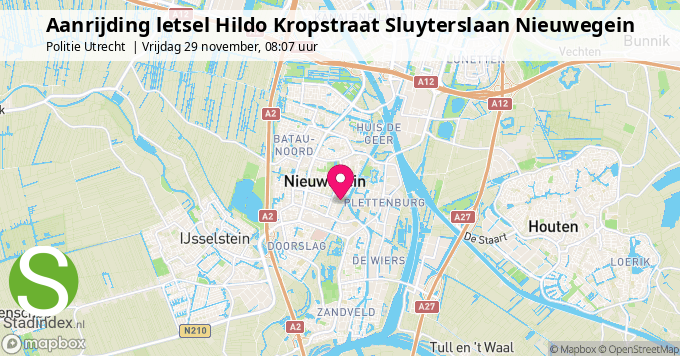 Aanrijding letsel Hildo Kropstraat Sluyterslaan Nieuwegein