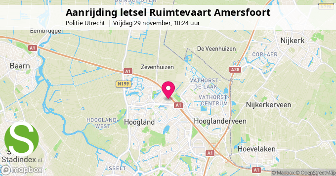 Aanrijding letsel Ruimtevaart Amersfoort