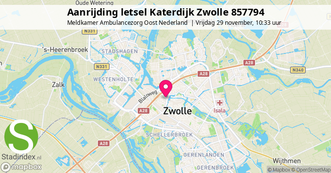 Aanrijding letsel Katerdijk Zwolle 857794