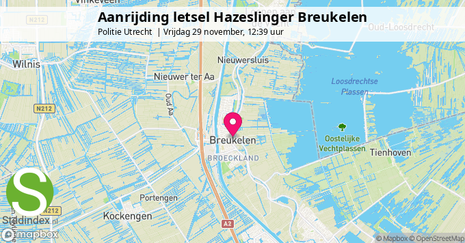 Aanrijding letsel Hazeslinger Breukelen