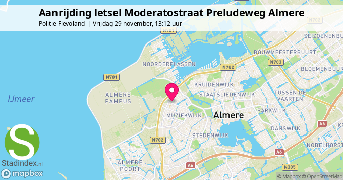 Aanrijding letsel Moderatostraat Preludeweg Almere