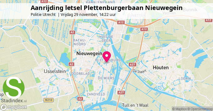 Aanrijding letsel Plettenburgerbaan Nieuwegein