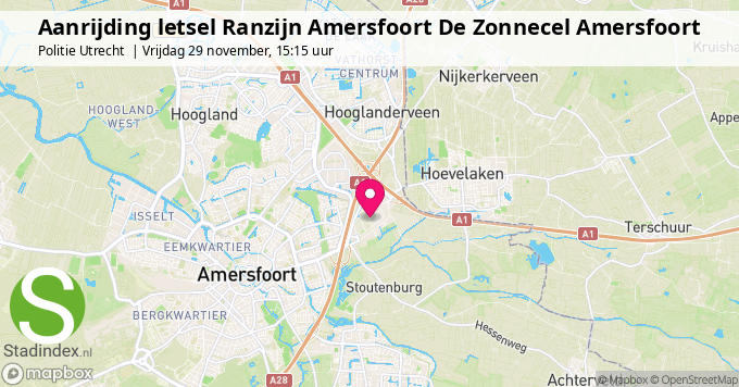 Aanrijding letsel Ranzijn Amersfoort De Zonnecel Amersfoort