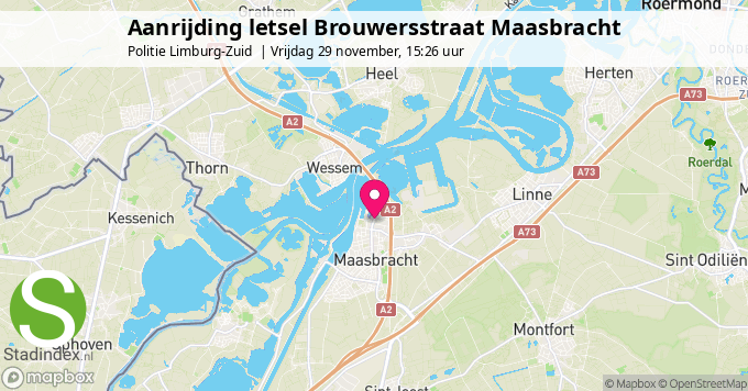 Aanrijding letsel Brouwersstraat Maasbracht