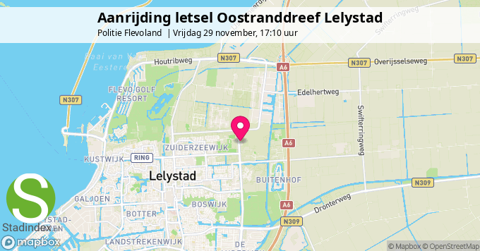 Aanrijding letsel Oostranddreef Lelystad