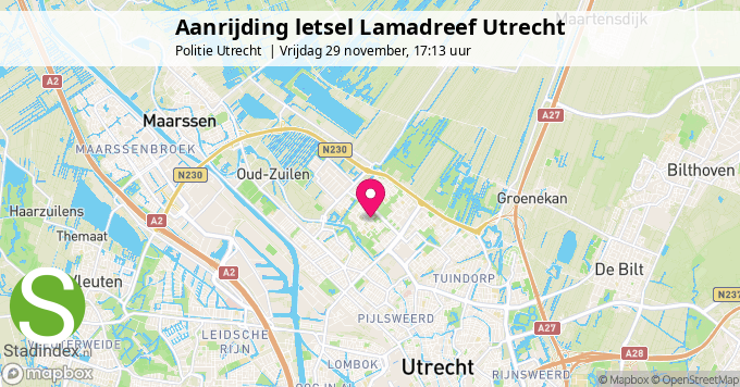 Aanrijding letsel Lamadreef Utrecht