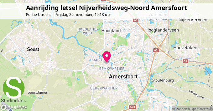 Aanrijding letsel Nijverheidsweg-Noord Amersfoort