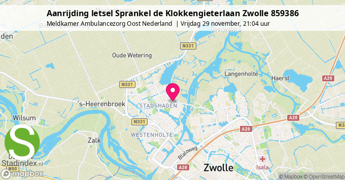 Aanrijding letsel Sprankel de Klokkengieterlaan Zwolle 859386