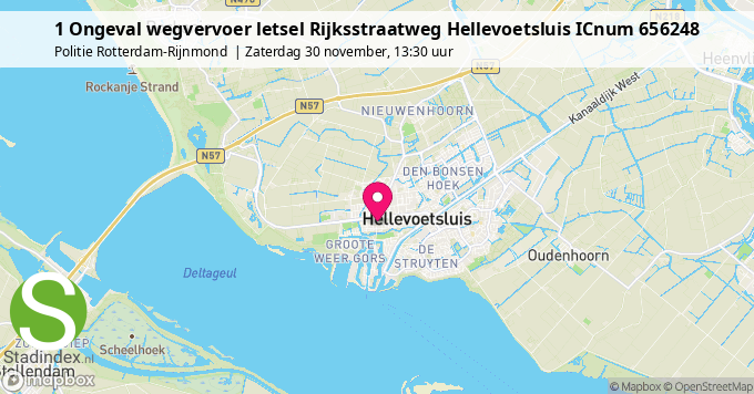 1 Ongeval wegvervoer letsel Rijksstraatweg Hellevoetsluis ICnum 656248