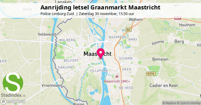 Aanrijding letsel Graanmarkt Maastricht