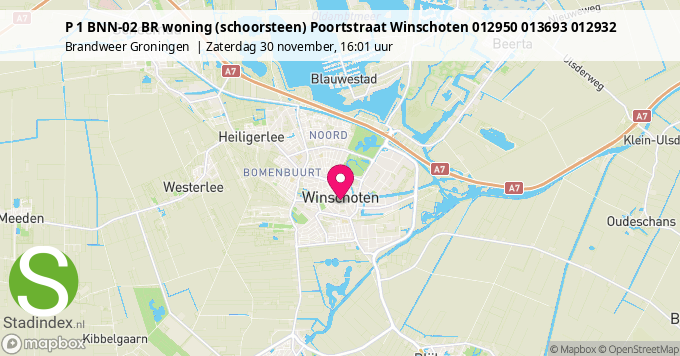 P 1 BNN-02 BR woning (schoorsteen) Poortstraat Winschoten 012950 013693 012932