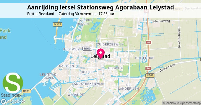 Aanrijding letsel Stationsweg Agorabaan Lelystad