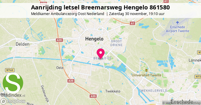 Aanrijding letsel Breemarsweg Hengelo 861580