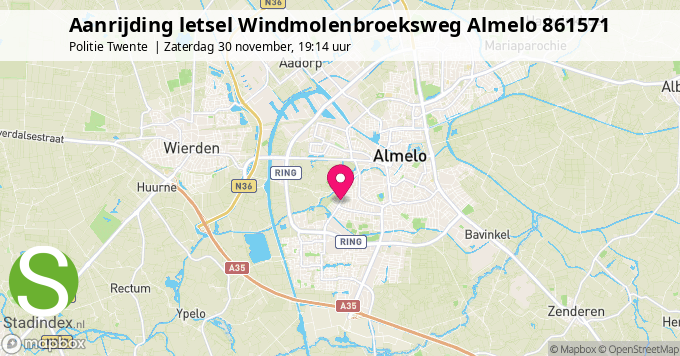 Aanrijding letsel Windmolenbroeksweg Almelo 861571