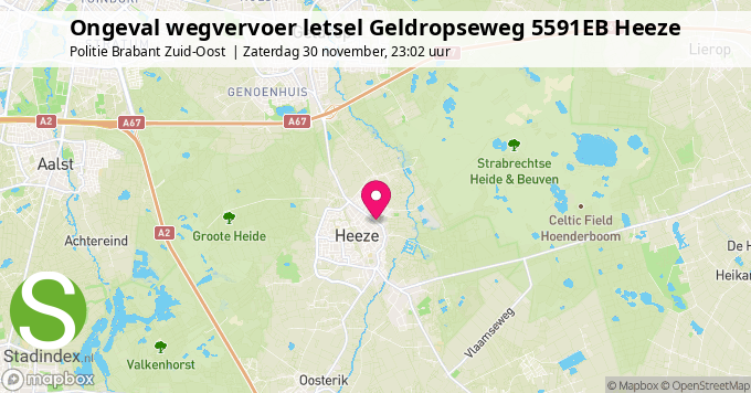 Ongeval wegvervoer letsel Geldropseweg 5591EB Heeze