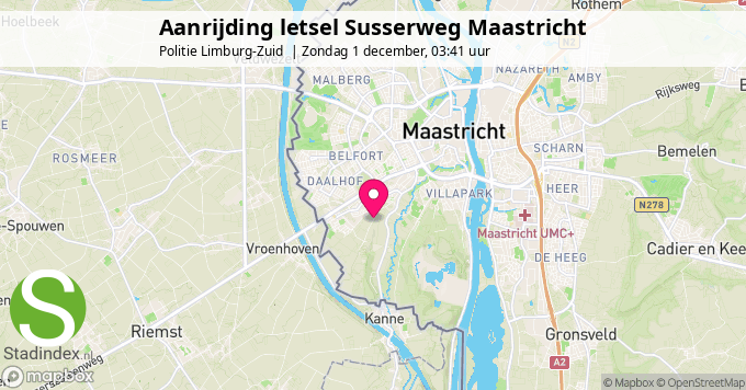 Aanrijding letsel Susserweg Maastricht