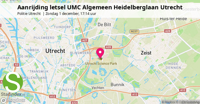 Aanrijding letsel UMC Algemeen Heidelberglaan Utrecht