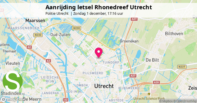 Aanrijding letsel Rhonedreef Utrecht