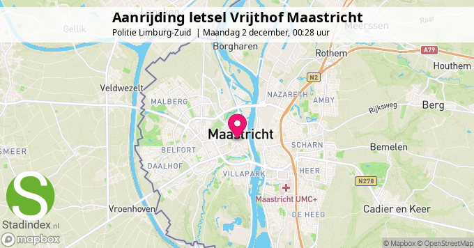 Aanrijding letsel Vrijthof Maastricht