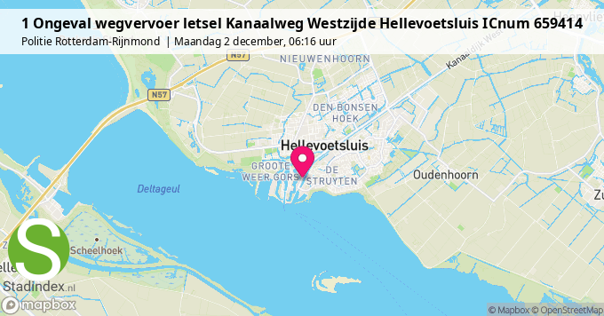 1 Ongeval wegvervoer letsel Kanaalweg Westzijde Hellevoetsluis ICnum 659414