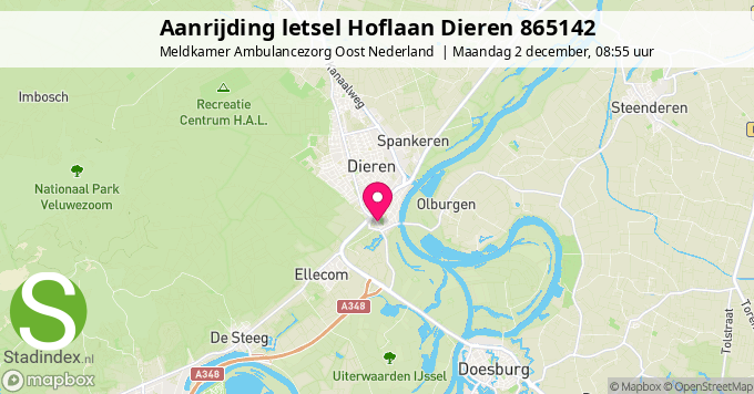 Aanrijding letsel Hoflaan Dieren 865142