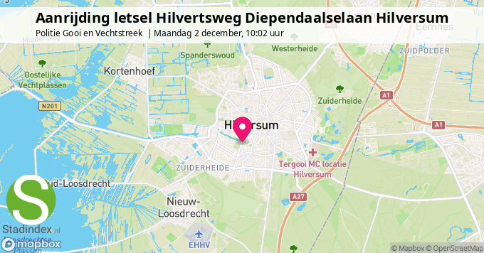 Aanrijding letsel Hilvertsweg Diependaalselaan Hilversum