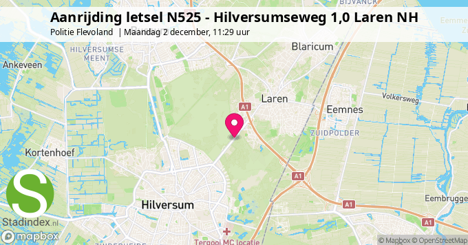 Aanrijding letsel N525 - Hilversumseweg 1,0 Laren NH