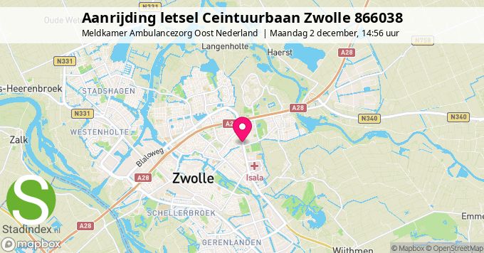 Aanrijding letsel Ceintuurbaan Zwolle 866038