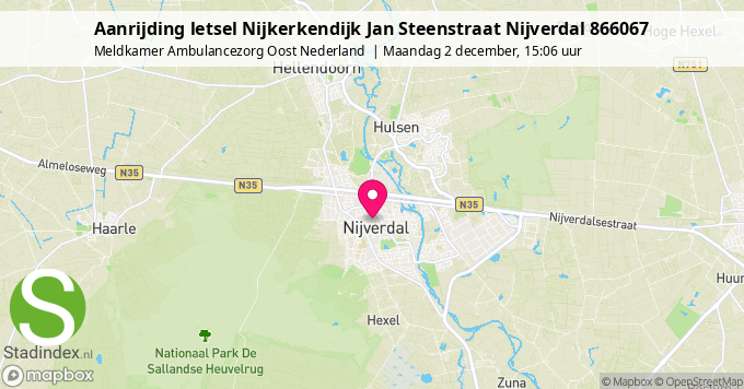 Aanrijding letsel Nijkerkendijk Jan Steenstraat Nijverdal 866067