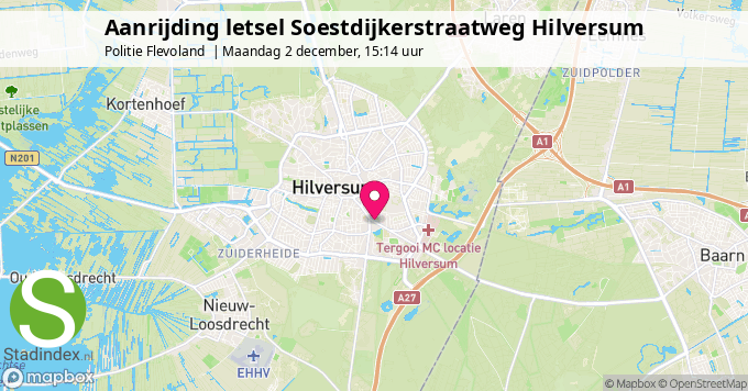 Aanrijding letsel Soestdijkerstraatweg Hilversum