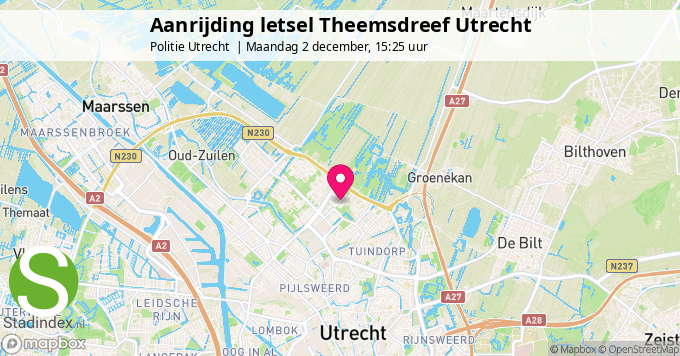 Aanrijding letsel Theemsdreef Utrecht