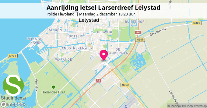 Aanrijding letsel Larserdreef Lelystad