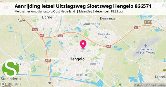 Aanrijding letsel Uitslagsweg Sloetsweg Hengelo 866571