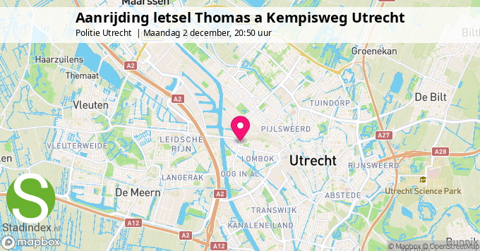 Aanrijding letsel Thomas a Kempisweg Utrecht