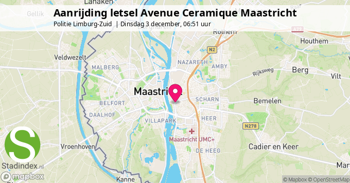 Aanrijding letsel Avenue Ceramique Maastricht