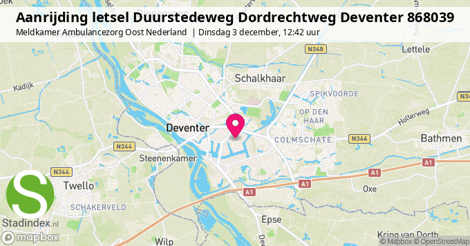 Aanrijding letsel Duurstedeweg Dordrechtweg Deventer 868039