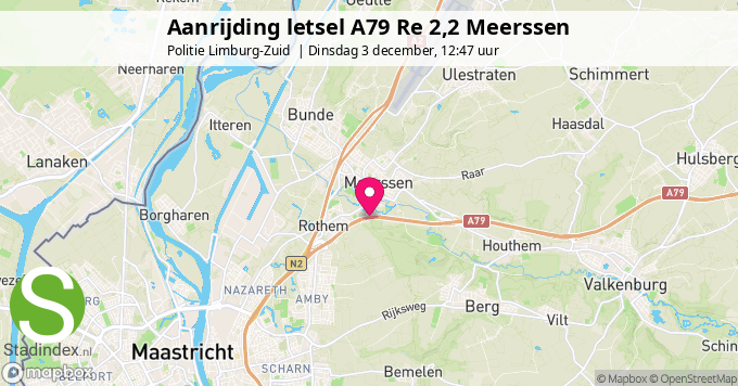 Aanrijding letsel A79 Re 2,2 Meerssen