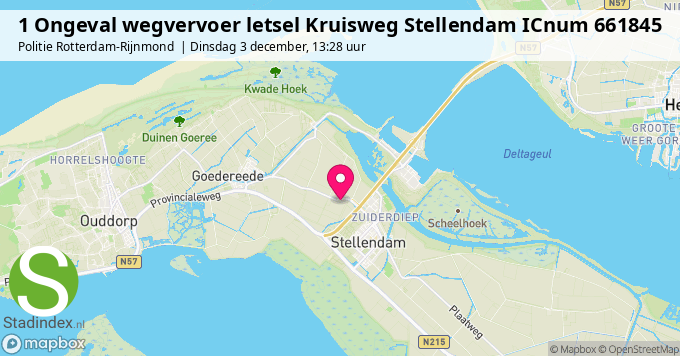 1 Ongeval wegvervoer letsel Kruisweg Stellendam ICnum 661845