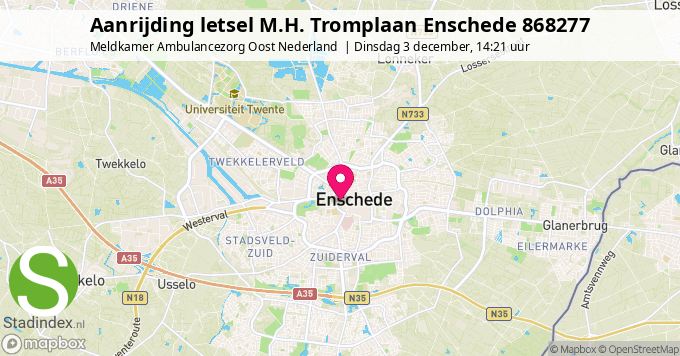 Aanrijding letsel M.H. Tromplaan Enschede 868277